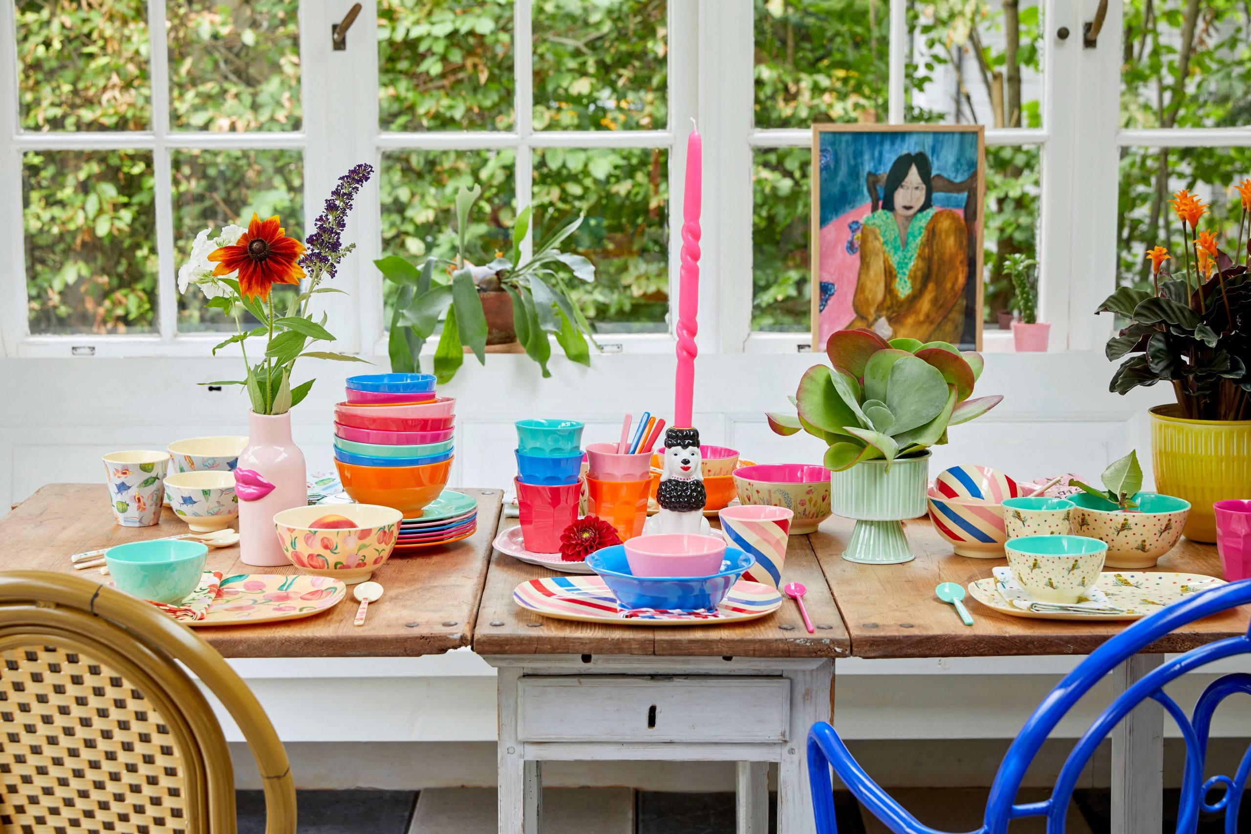 Rice Melamin Becher - Set medium Choose happy, 6er Set